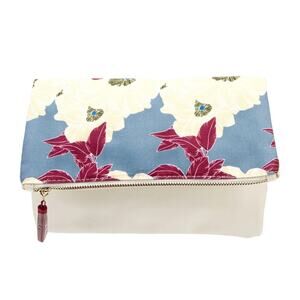 Rachel Pally Floral Canvas and Leather Foldover Clutch